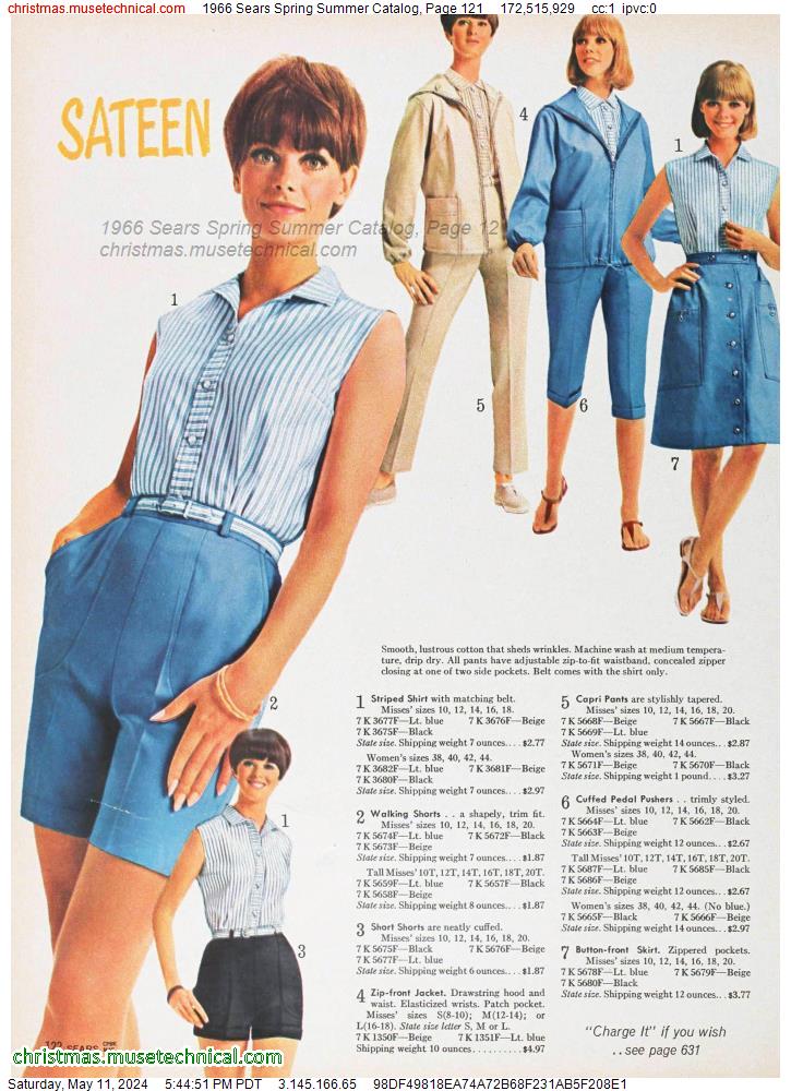 1966 Sears Spring Summer Catalog, Page 121