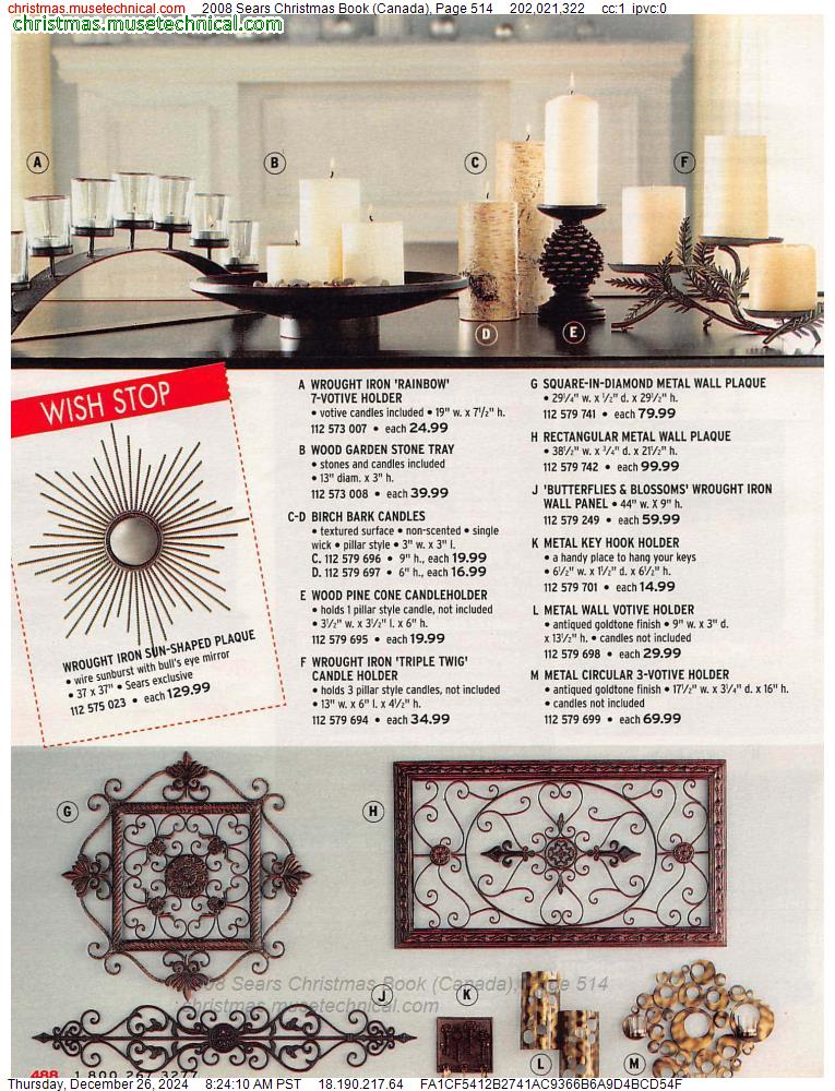 2008 Sears Christmas Book (Canada), Page 514