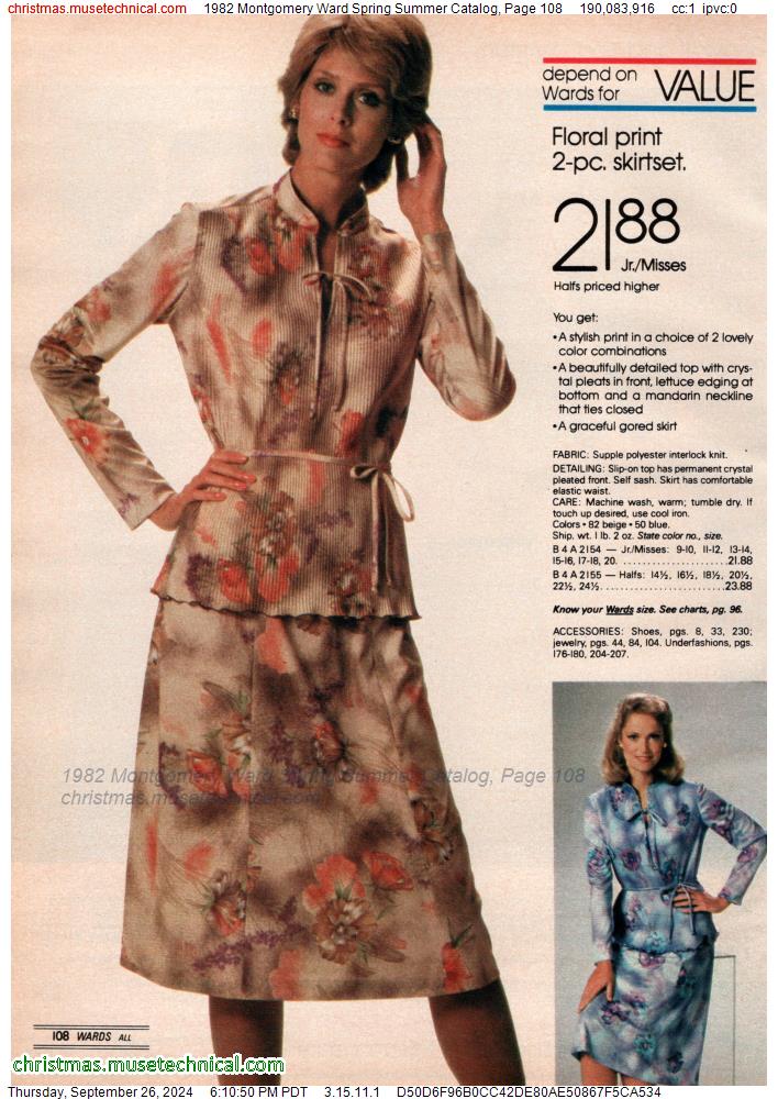 1982 Montgomery Ward Spring Summer Catalog, Page 108