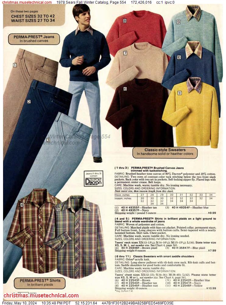1978 Sears Fall Winter Catalog, Page 554