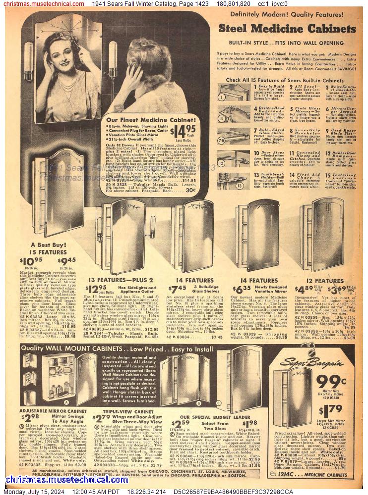 1941 Sears Fall Winter Catalog, Page 1423