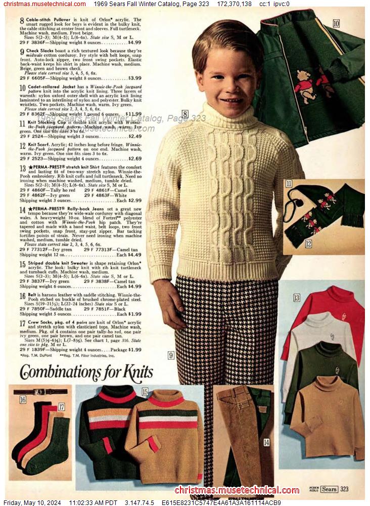 1969 Sears Fall Winter Catalog, Page 323
