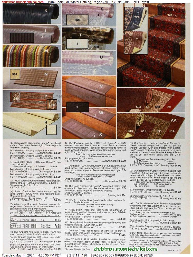1984 Sears Fall Winter Catalog, Page 1270
