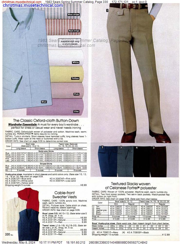 1983 Sears Spring Summer Catalog, Page 330