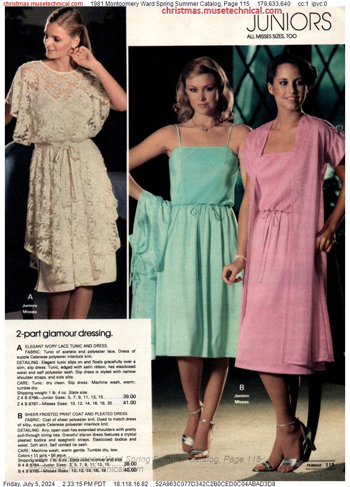 1981 Montgomery Ward Spring Summer Catalog, Page 115