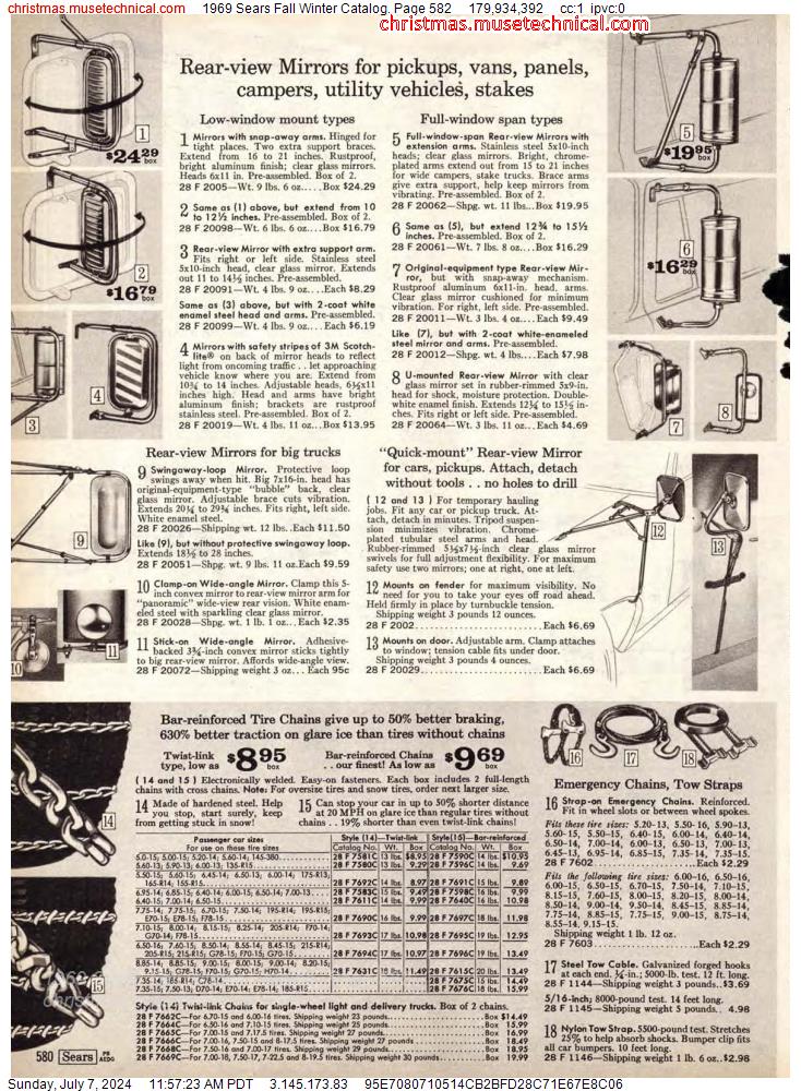 1969 Sears Fall Winter Catalog, Page 582
