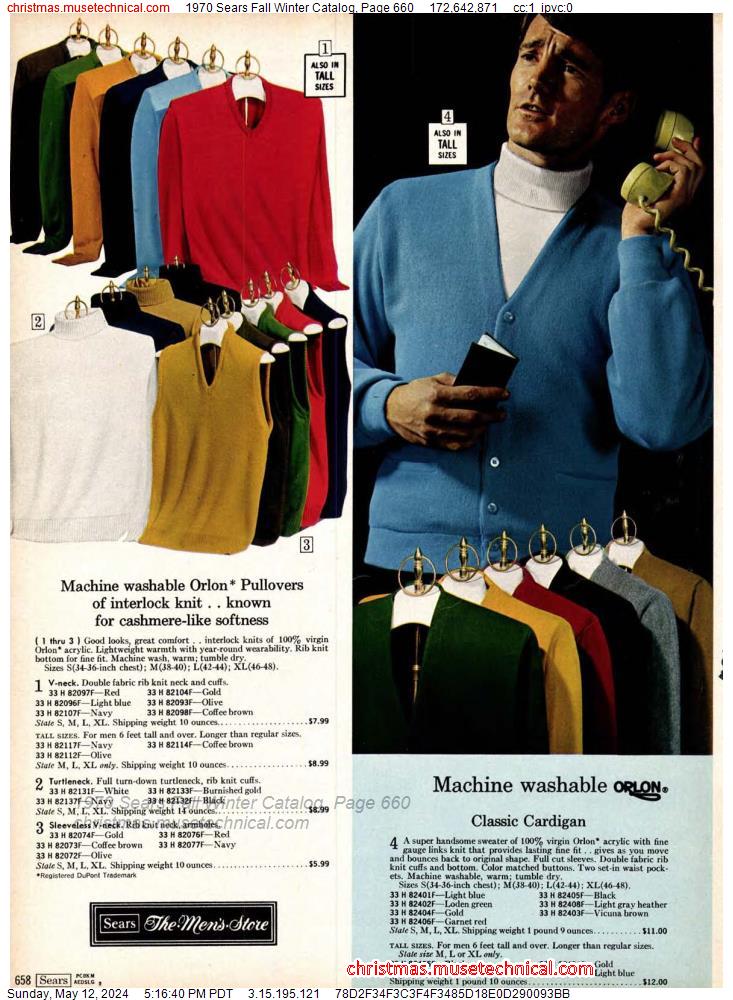 1970 Sears Fall Winter Catalog, Page 660