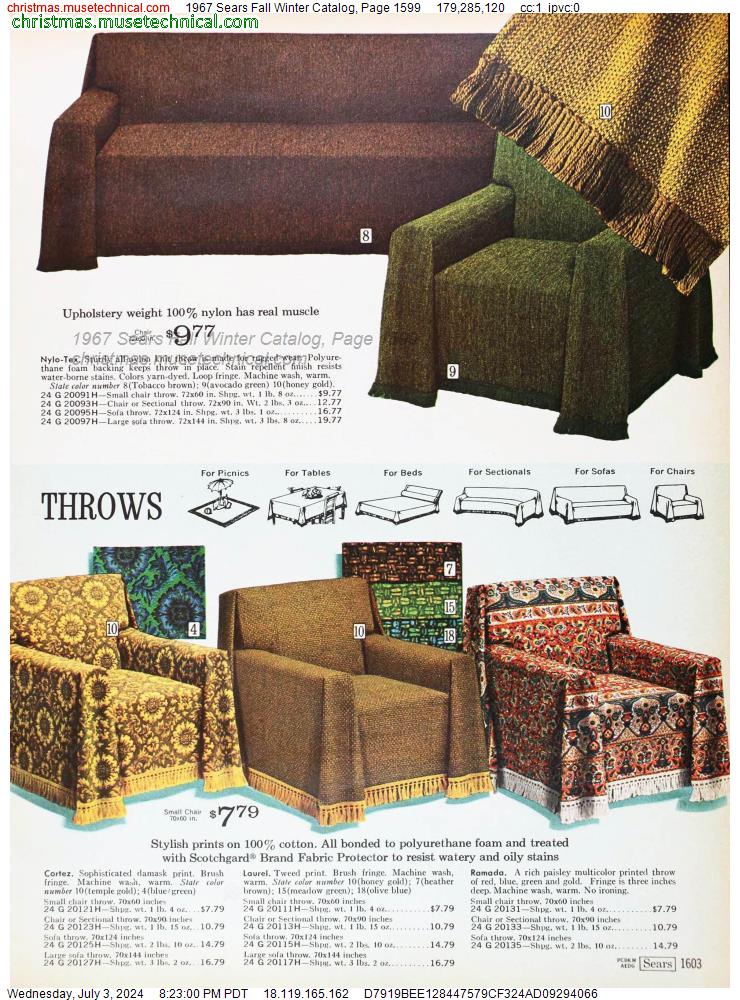 1967 Sears Fall Winter Catalog, Page 1599
