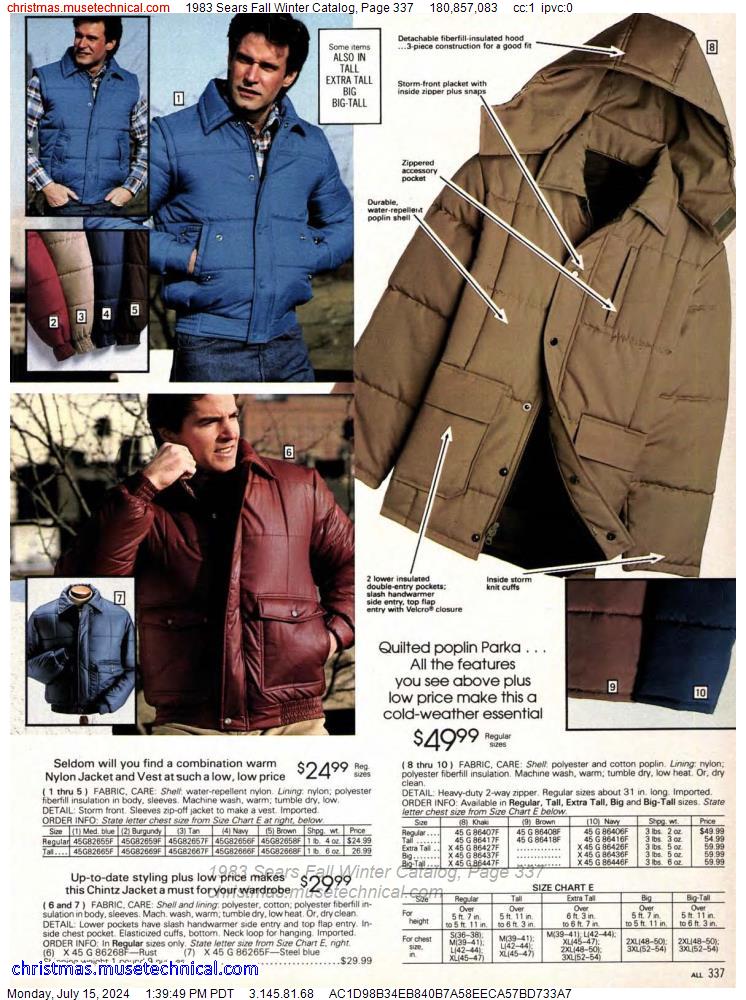 1983 Sears Fall Winter Catalog, Page 337