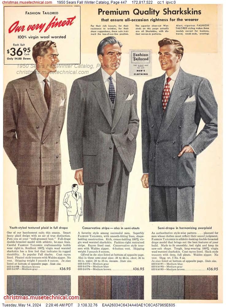 1950 Sears Fall Winter Catalog, Page 447 - Catalogs & Wishbooks