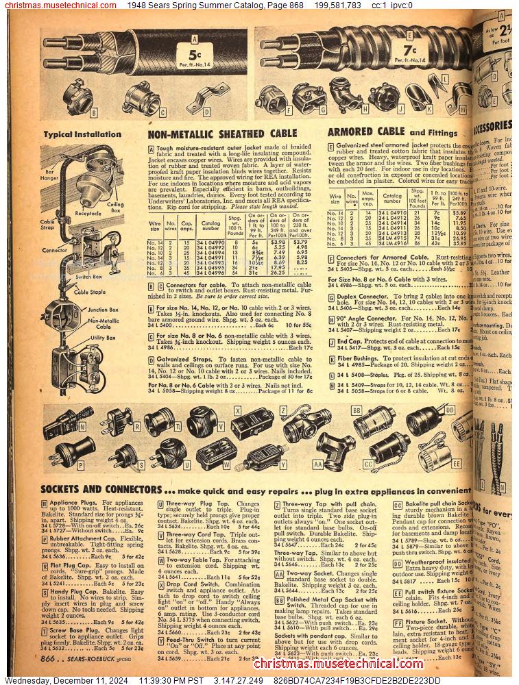 1948 Sears Spring Summer Catalog, Page 868