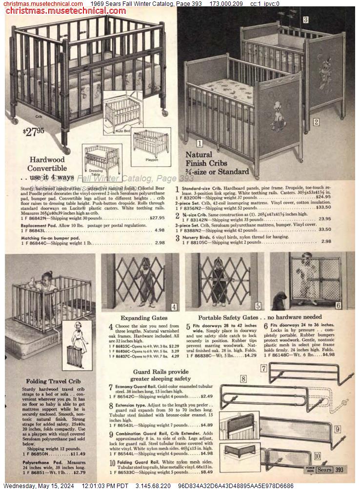 1969 Sears Fall Winter Catalog, Page 393
