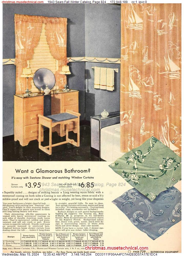 1943 Sears Fall Winter Catalog, Page 824