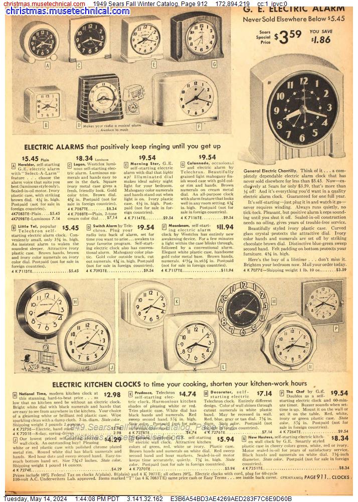 1949 Sears Fall Winter Catalog, Page 912