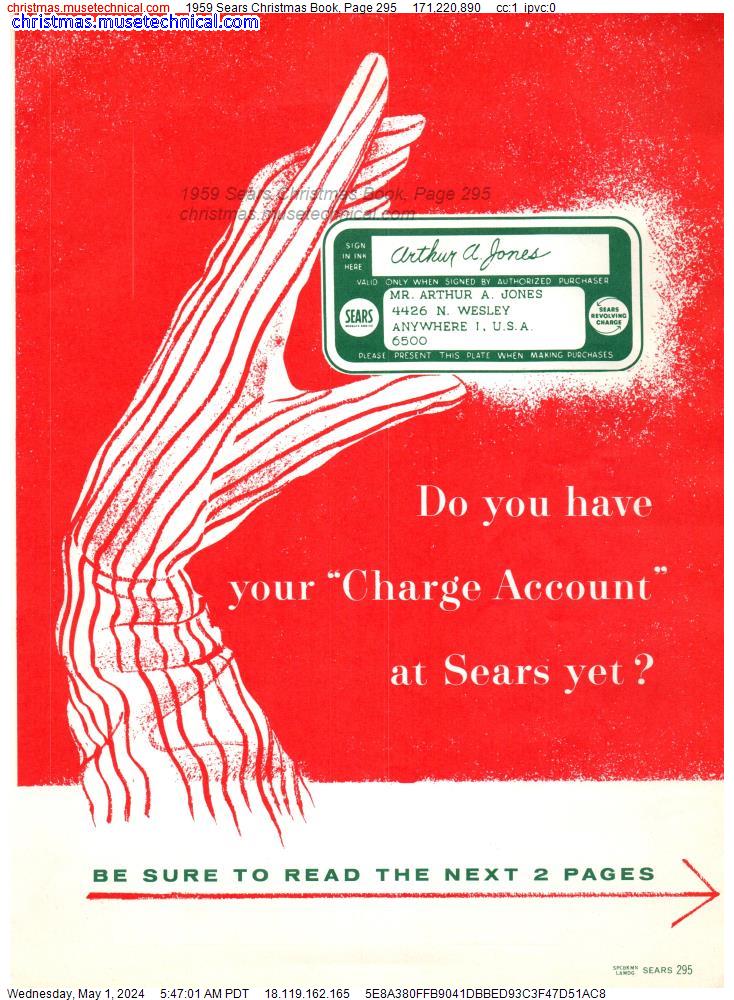 1959 Sears Christmas Book, Page 295