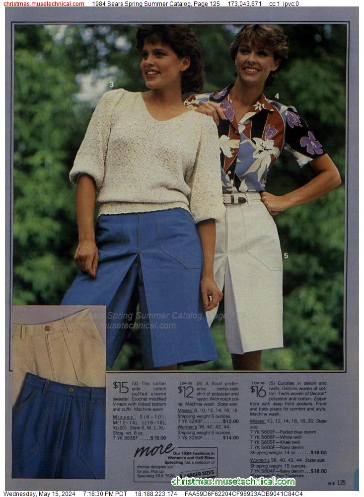 1984 Sears Spring Summer Catalog, Page 125