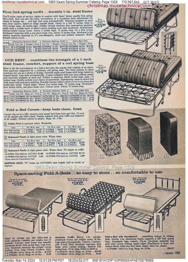 1963 Sears Spring Summer Catalog, Page 1328