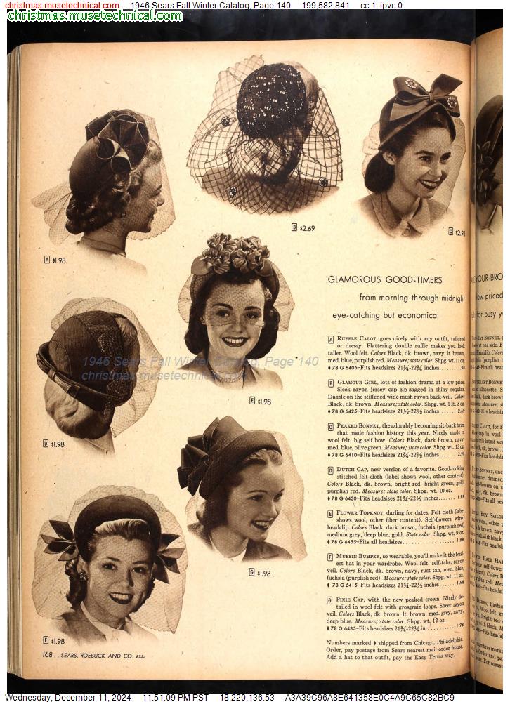 1946 Sears Fall Winter Catalog, Page 140