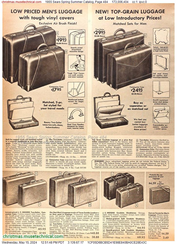 1955 Sears Spring Summer Catalog, Page 484