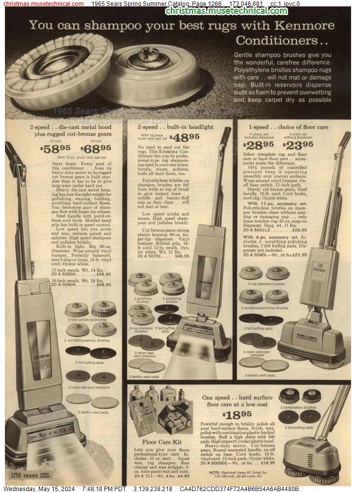 1965 Sears Spring Summer Catalog, Page 1266