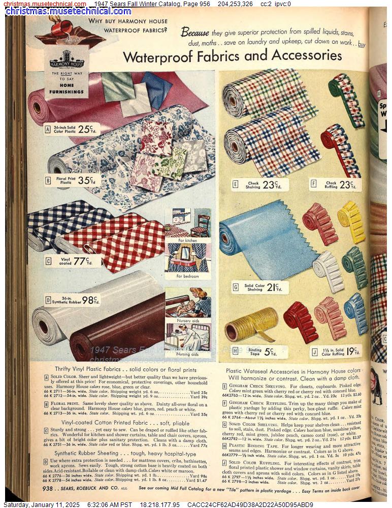 1947 Sears Fall Winter Catalog, Page 956