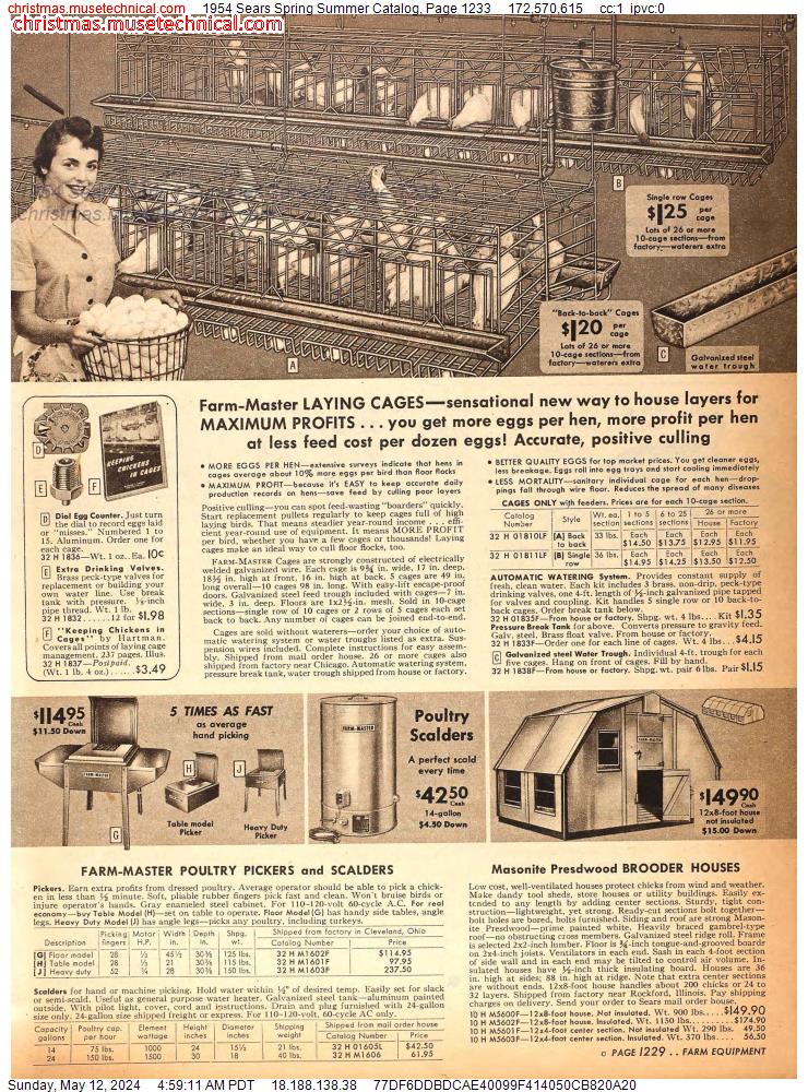 1954 Sears Spring Summer Catalog, Page 1233