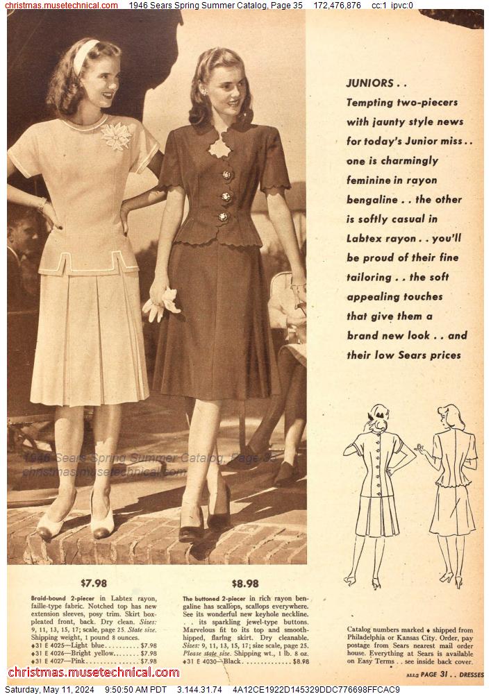 1946 Sears Spring Summer Catalog, Page 35