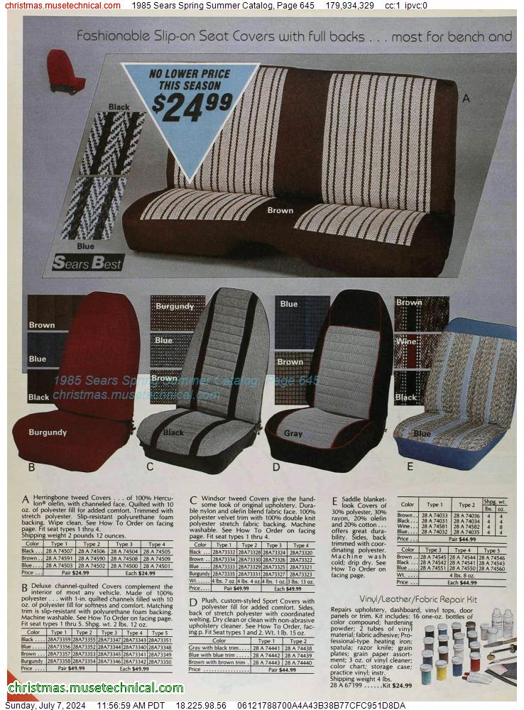 1985 Sears Spring Summer Catalog, Page 645