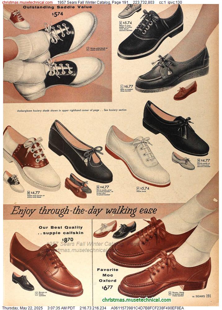 1957 Sears Fall Winter Catalog, Page 191