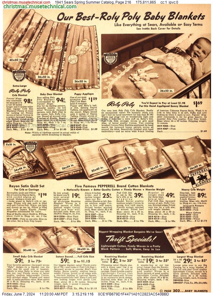 1941 Sears Spring Summer Catalog, Page 216