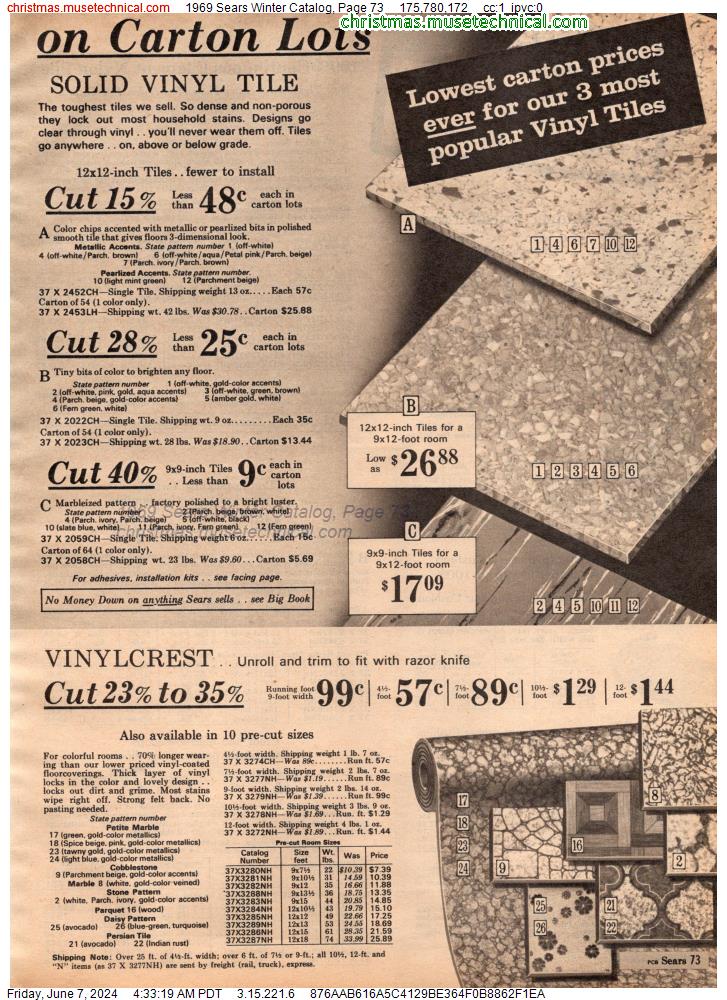 1969 Sears Winter Catalog, Page 73