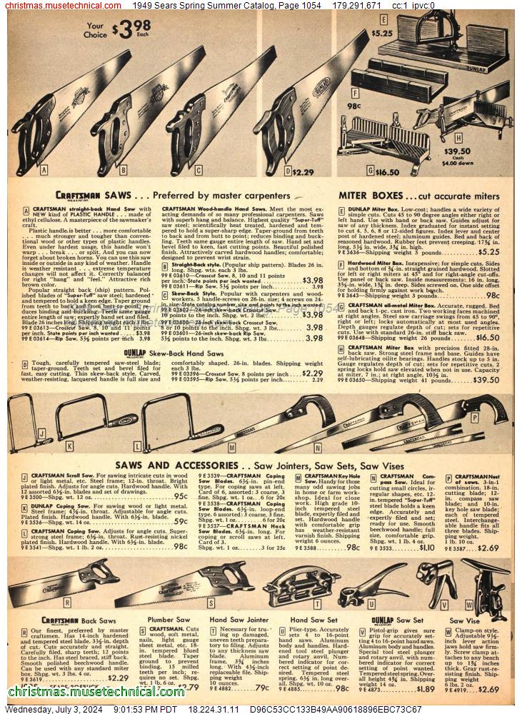 1949 Sears Spring Summer Catalog, Page 1054