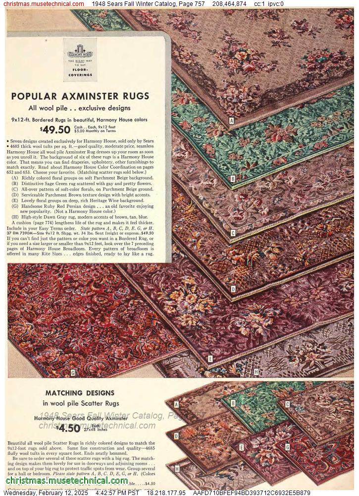 1948 Sears Fall Winter Catalog, Page 757