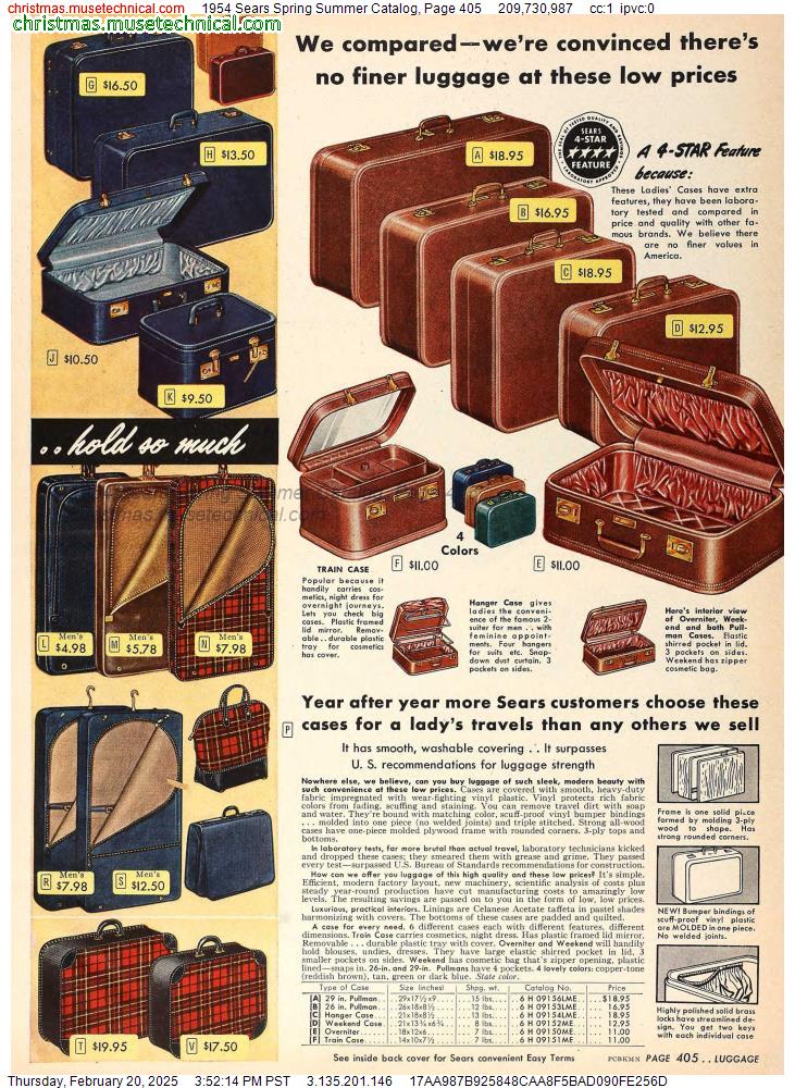 1954 Sears Spring Summer Catalog, Page 405