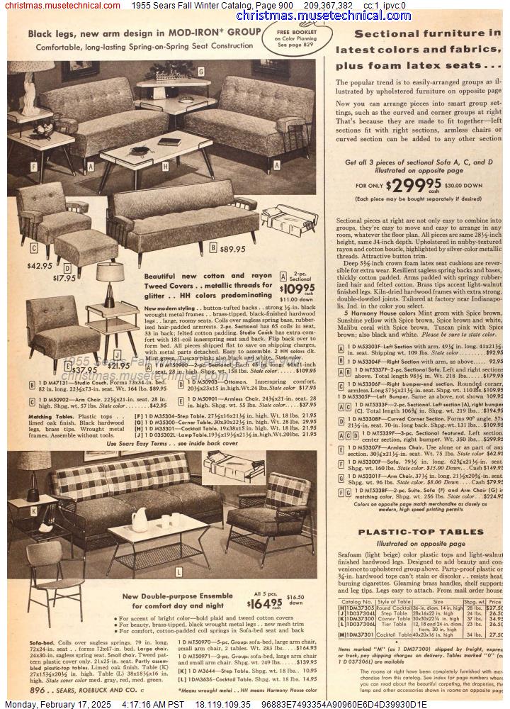 1955 Sears Fall Winter Catalog, Page 900