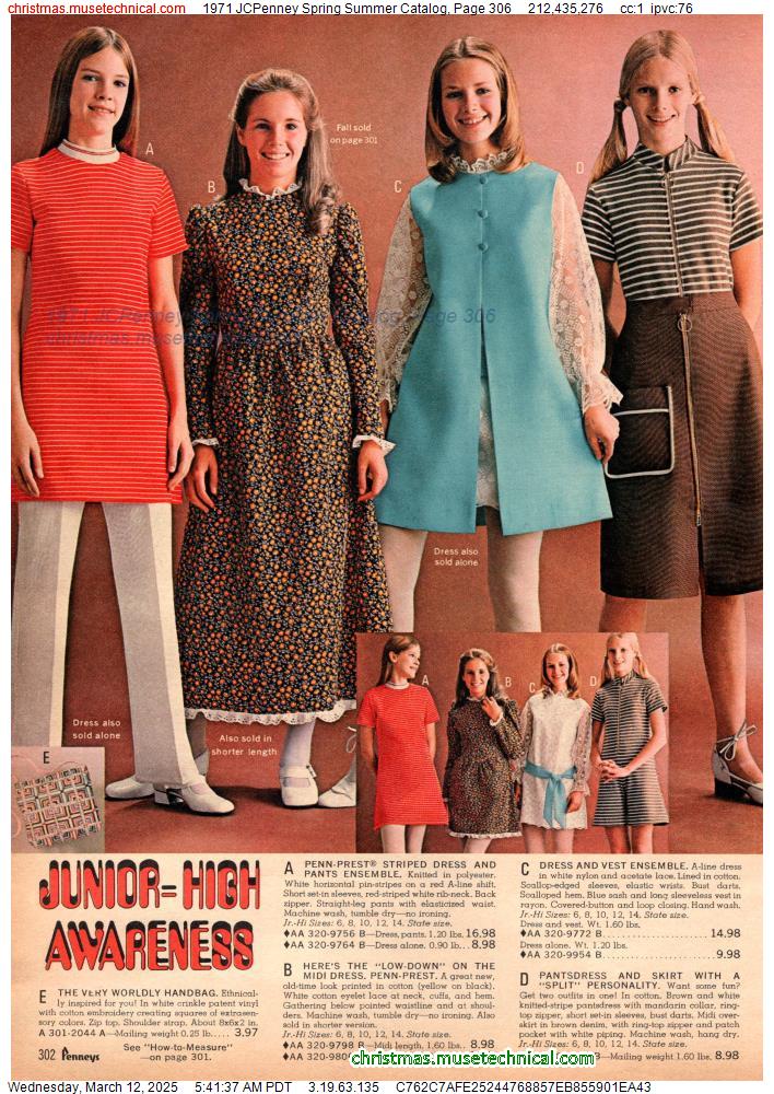 1971 JCPenney Spring Summer Catalog, Page 306