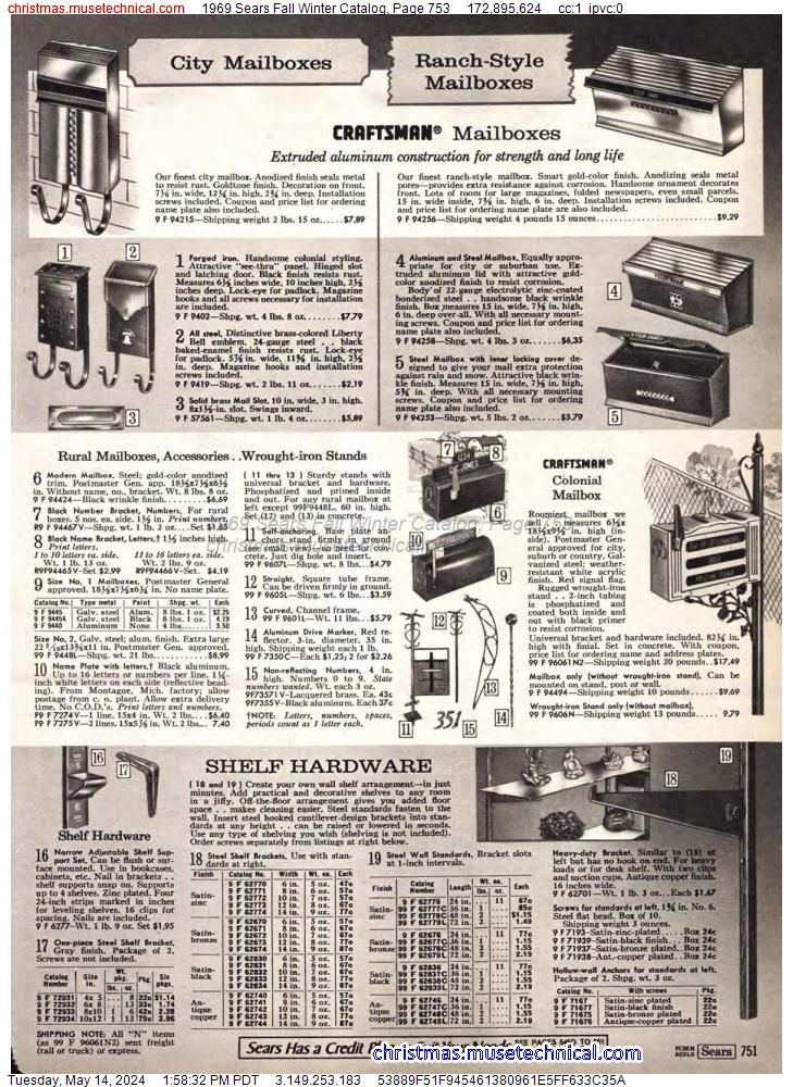 1969 Sears Fall Winter Catalog, Page 753