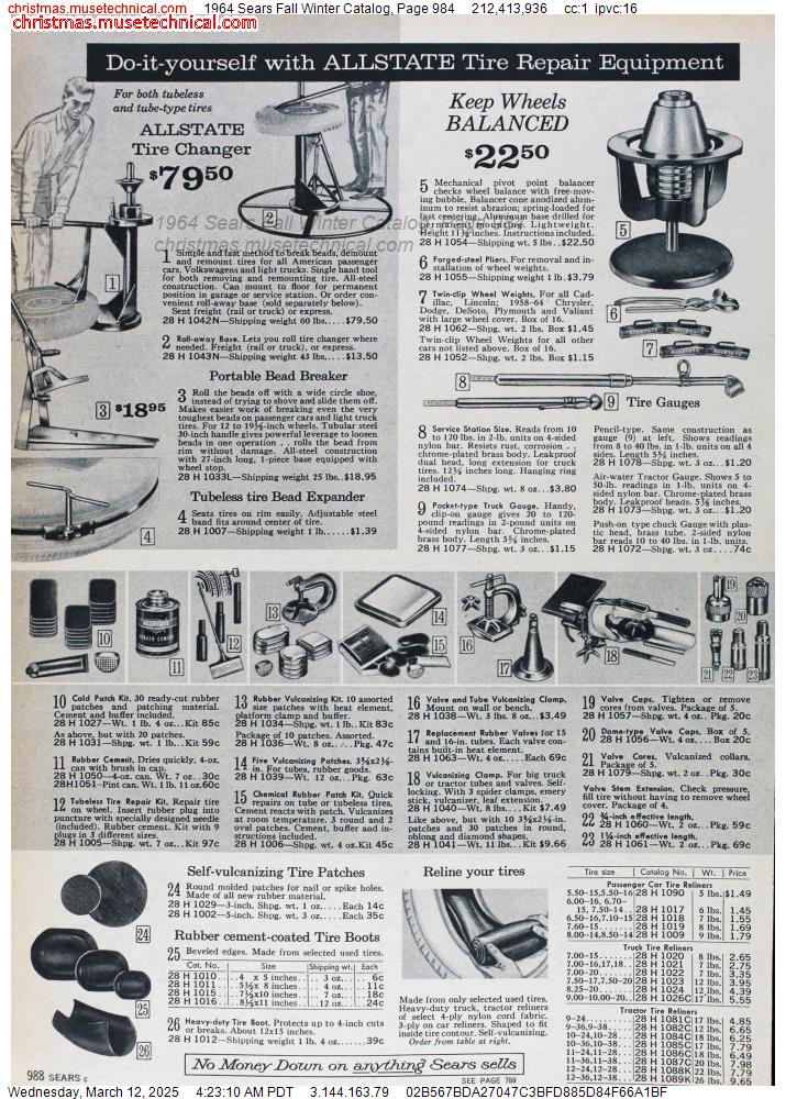 1964 Sears Fall Winter Catalog, Page 984