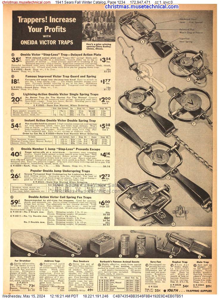 1941 Sears Fall Winter Catalog, Page 1234
