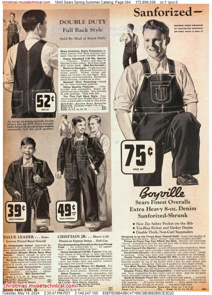 1940 Sears Spring Summer Catalog, Page 264