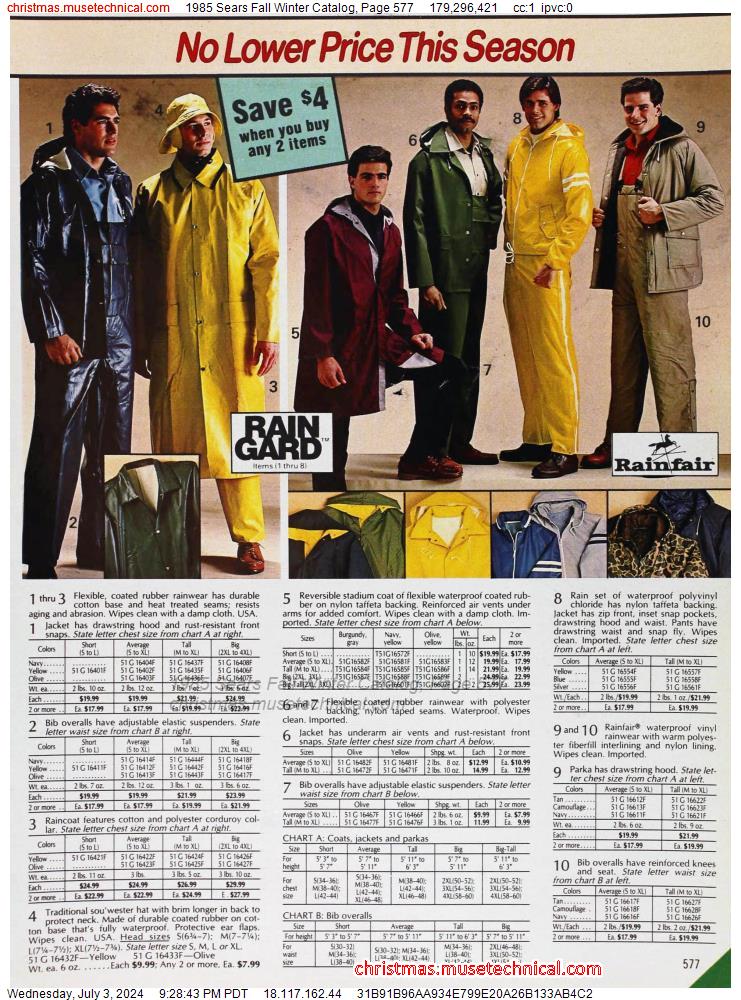 1985 Sears Fall Winter Catalog, Page 577