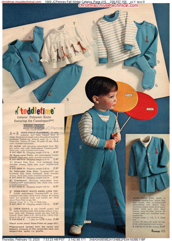 1969 JCPenney Fall Winter Catalog, Page 415