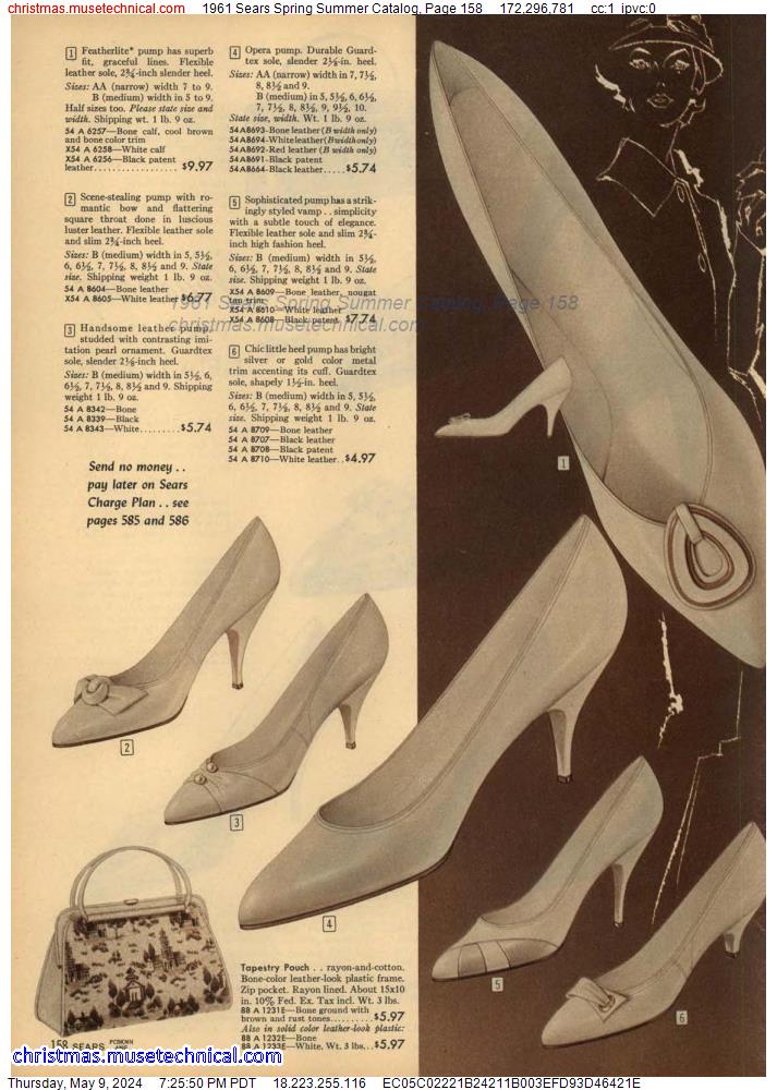 1961 Sears Spring Summer Catalog, Page 158