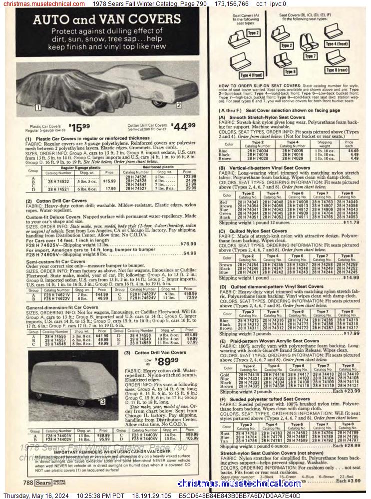 1978 Sears Fall Winter Catalog, Page 790