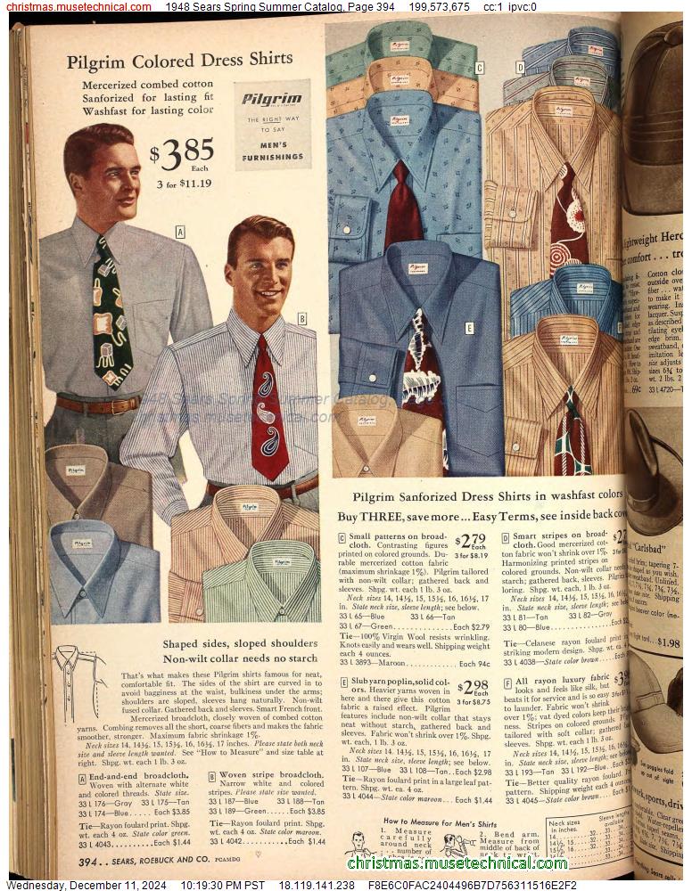 1948 Sears Spring Summer Catalog, Page 394