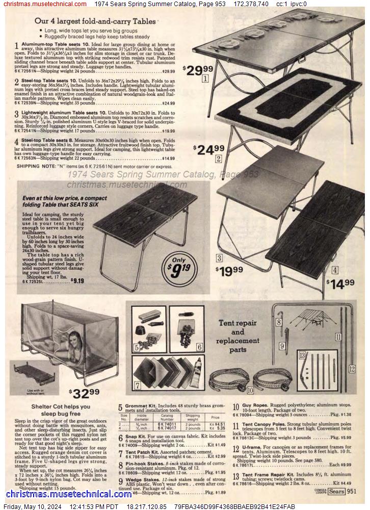 1974 Sears Spring Summer Catalog, Page 953
