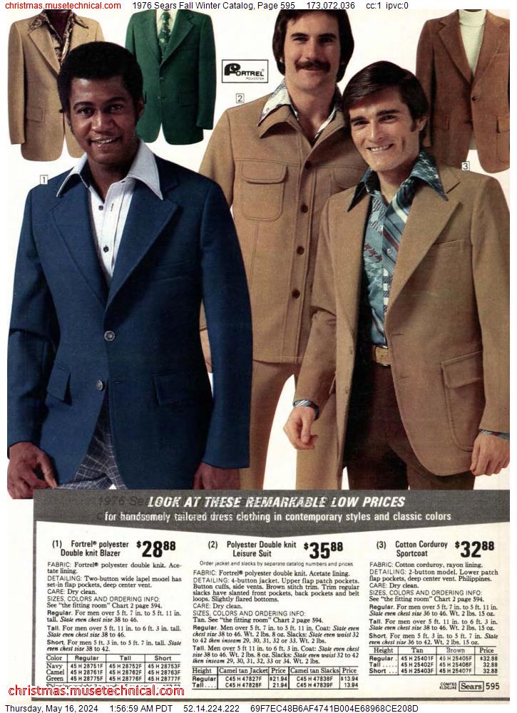 1976 Sears Fall Winter Catalog, Page 595