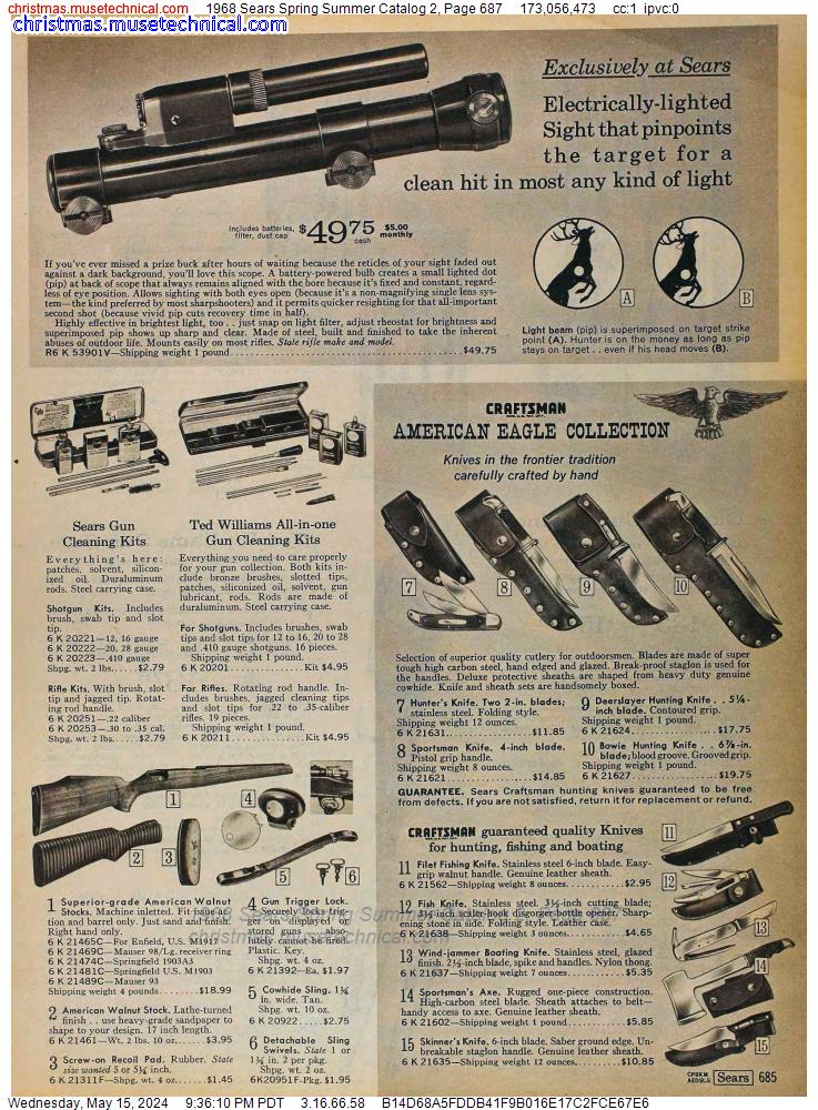 1968 Sears Spring Summer Catalog 2, Page 687