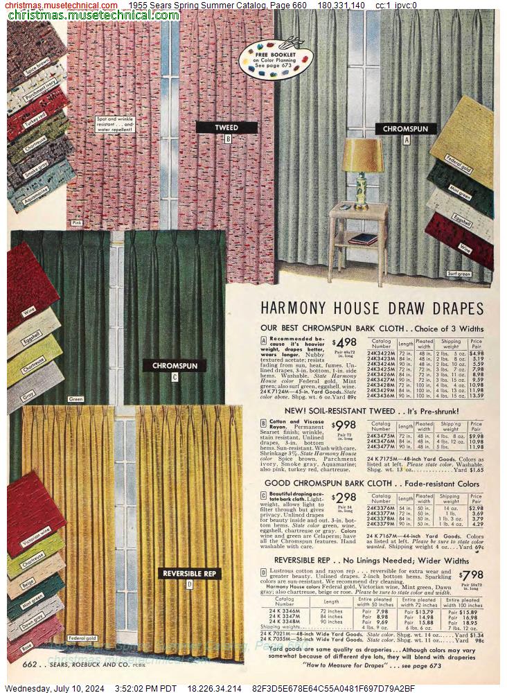 1955 Sears Spring Summer Catalog, Page 660
