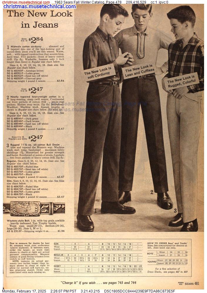 1963 Sears Fall Winter Catalog, Page 478